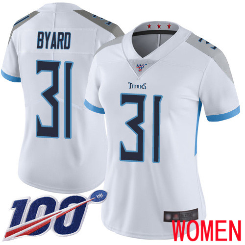 Tennessee Titans Limited White Women Kevin Byard Road Jersey NFL Football #31 100th Season Vapor Untouchable->youth nfl jersey->Youth Jersey